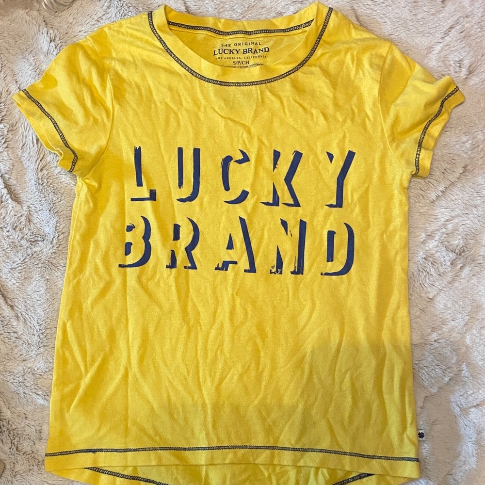 Lucky Brand Kids Bright Yellow Tee
